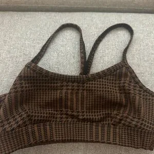 Brown Houndstooth Women's alo bra